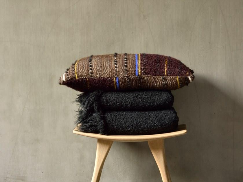 Ethnicraft Однотонный плед из ткани Mystic ink 21074 - Вид №5