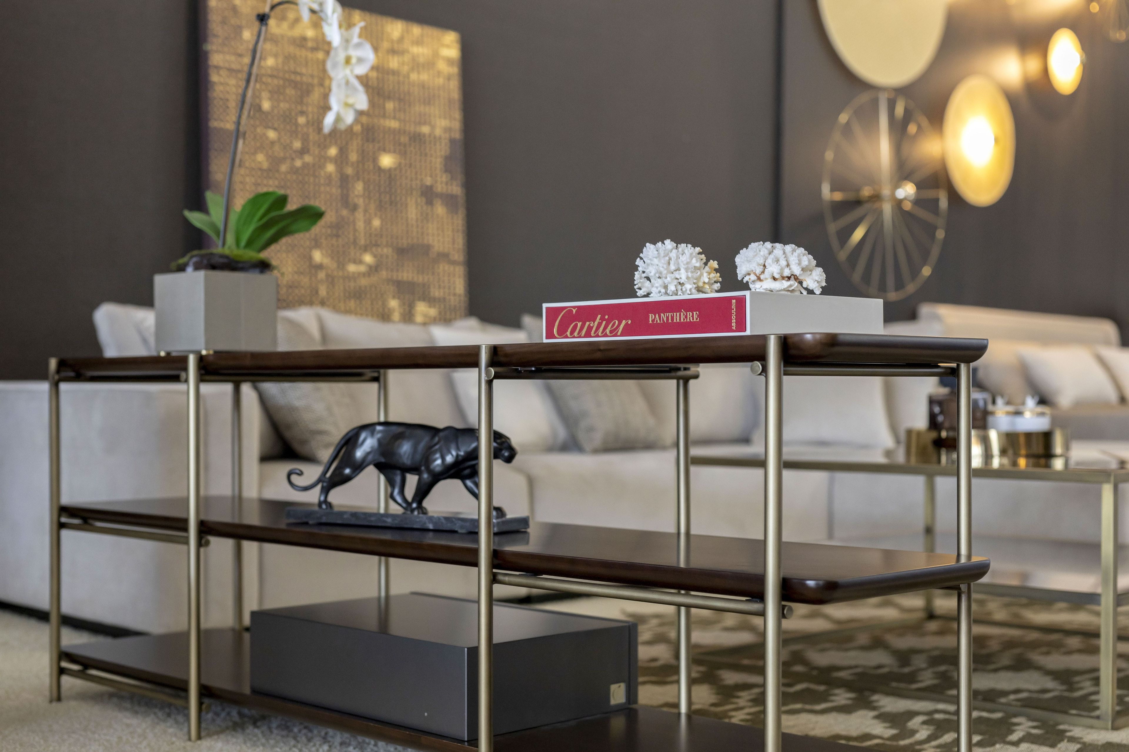 Прямоугольная консоль с бронзовыми и мраморными столешницами Stylish Club His &amp ARCH-00108194 - Вид №19