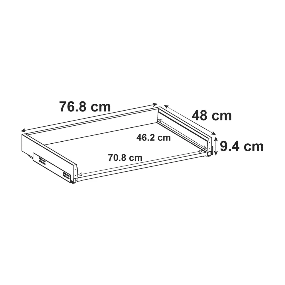 Ящик Delinia ID 76.8x9.4x48 см металл цвет серый 82109388 STLM-2102293 Отсутствует - Вид №5