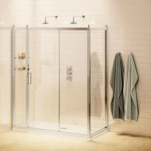 Раздвижная дверь 120см с боковым экраном 76см  Burlington C7S, C12