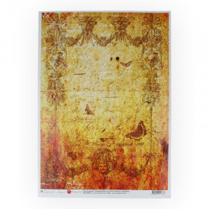 01134 Дизайнерская бумага 21 x 29.7 см "Картуш Фаберже мини" Чип-Арт