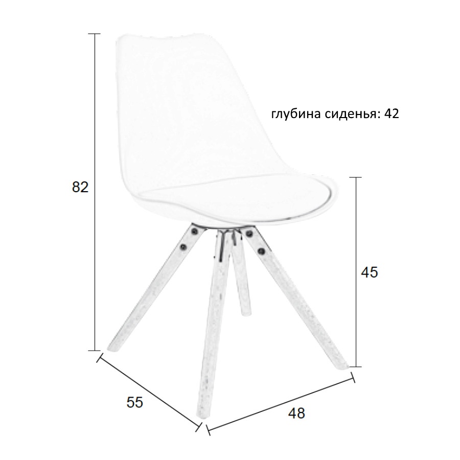Стул Tryck темно-серый White Label Living 1100279 - Вид №12