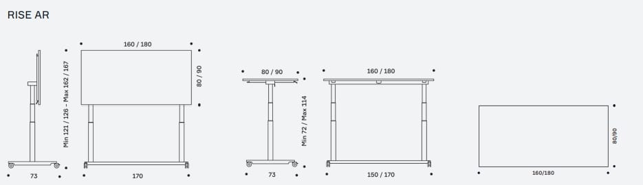 Стол для совещаний на колесиках с откидным верхом IBEBI Rise ARCH-00091709 - Вид №5