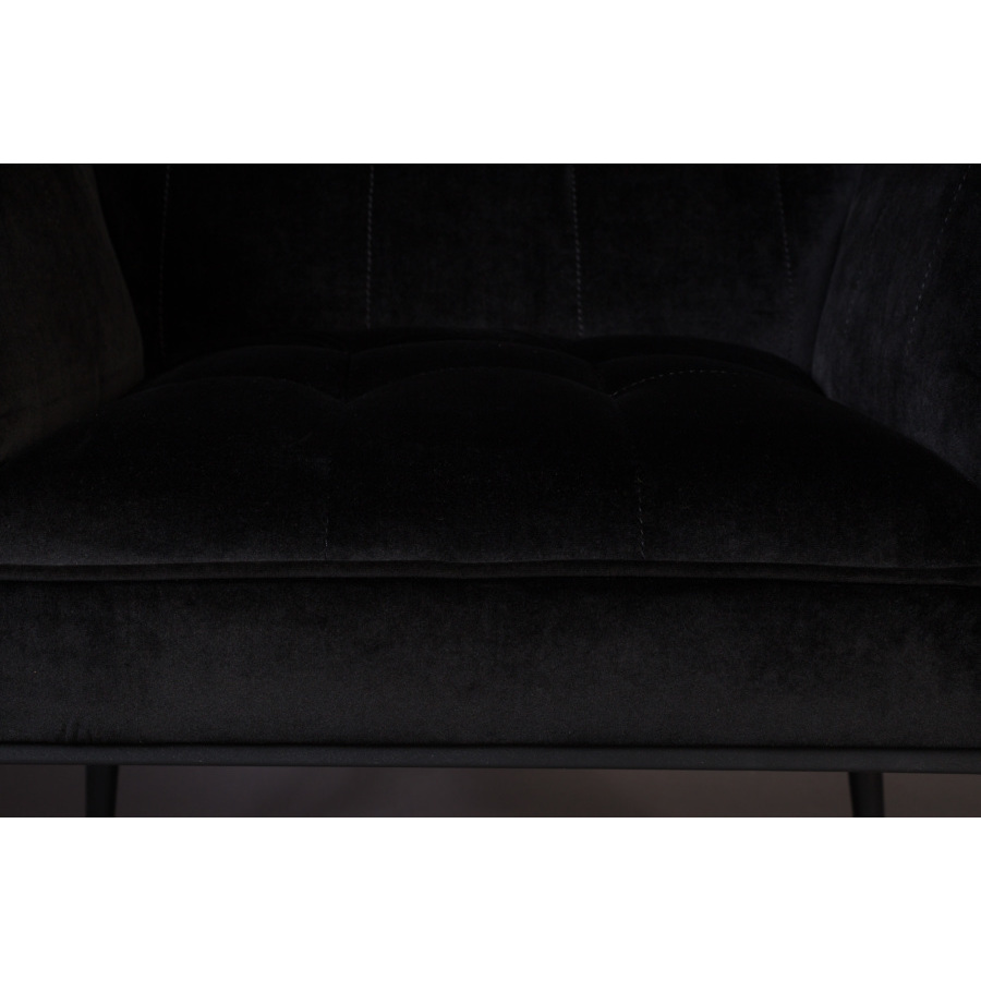 Кресло Kate черное высокое под бархат Dutchbone 1200153 - Вид №7