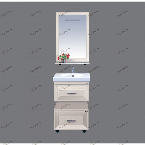 Тумба Европа-60 подвесная бежевая эмаль направ. с доводчик. с раков. Next 60 MISTY 2312118