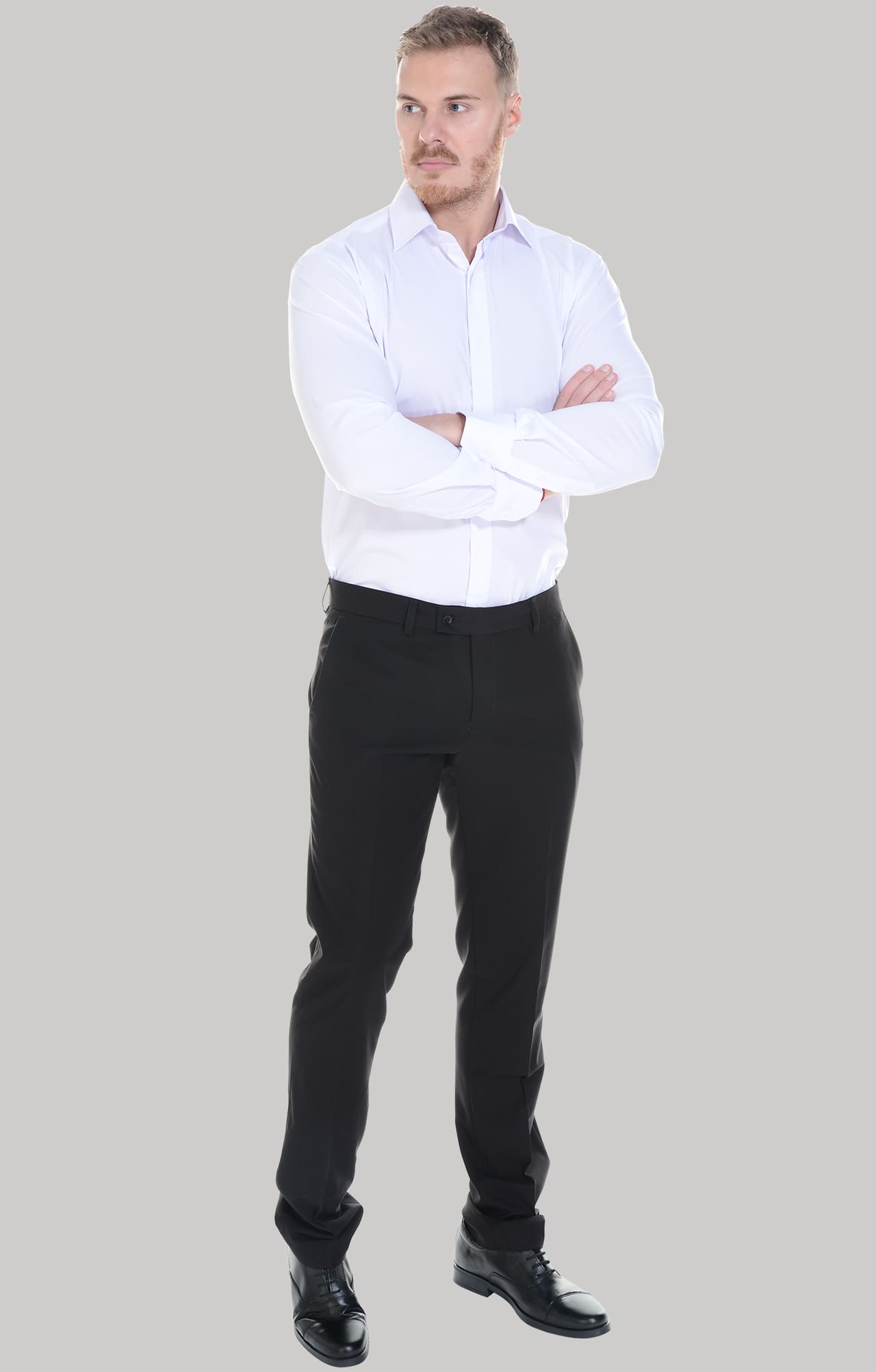 62458 Рубашка мужская  white El-Risto  Корпоративная одежда  размер 38/170-176  - Вид №31