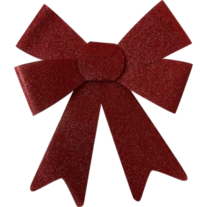 Украшение бант 30см ПВХ красный