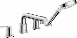 72418000 Talis S Смеситель на край на 4 отверстия для ванны Secuflex Hansgrohe