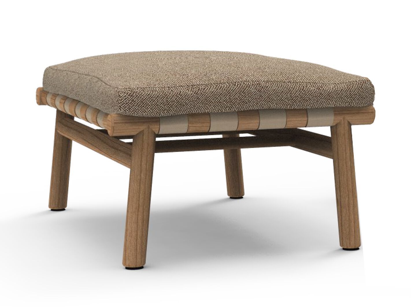 Прямоугольная подставка для ног из тикового дерева YAAZ Uz ARCH-00007345