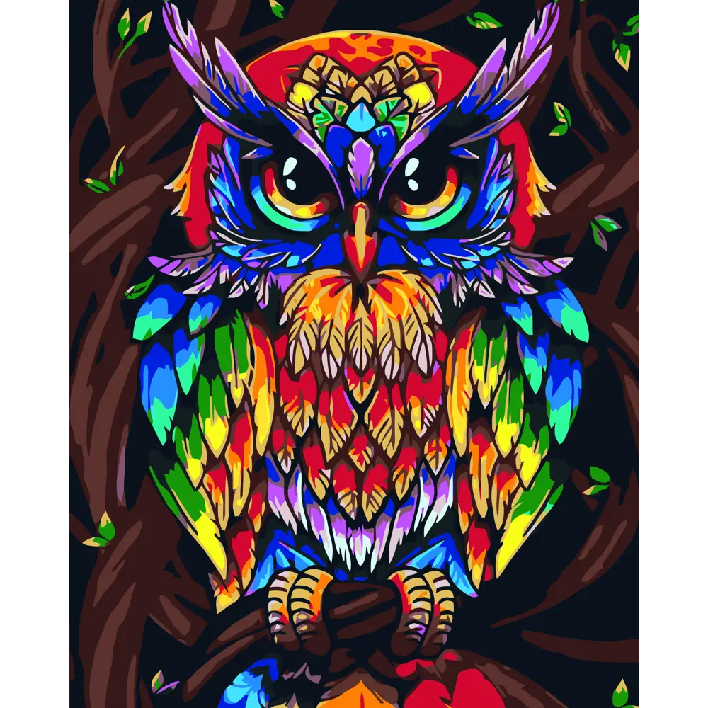 Картина по номерам Мудрая сова 40х50 см FBRUSH STLM-2001985