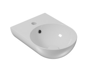 Керамическая ручная мойка с круглым переливом