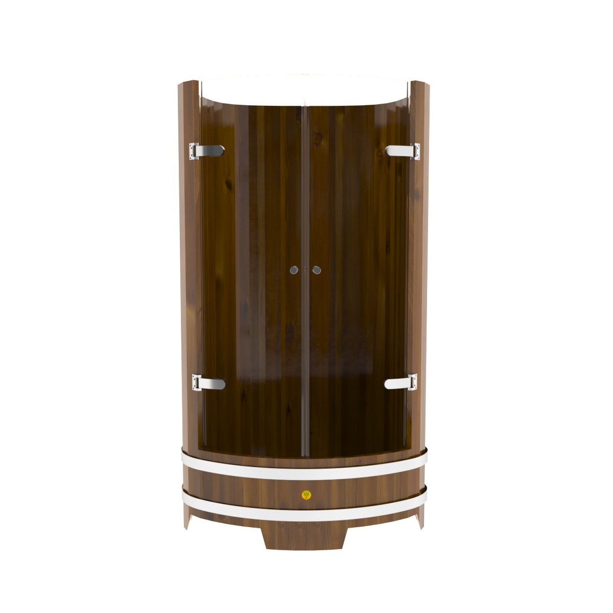 2219 Душевая кабина со стеклянными дверцами мореная Рустик Alyarus  - Вид №2