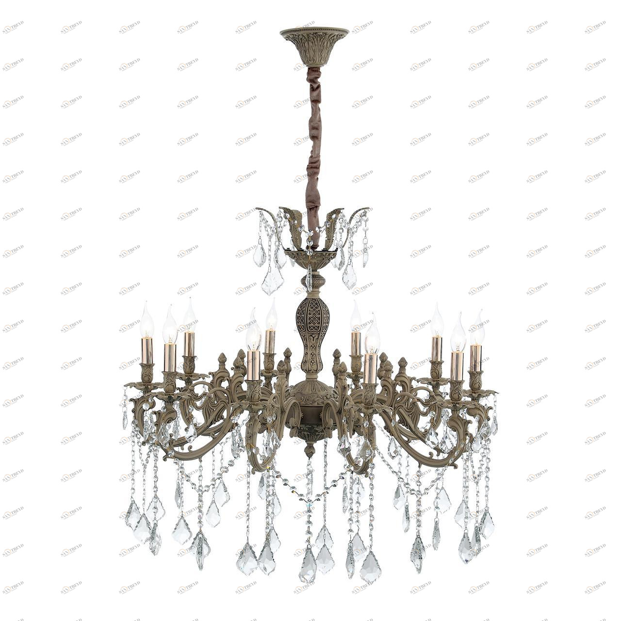 Подвесная люстра ST Luce Ornatole SL174.503.10 ST LUCE ДИЗАЙНЕРСКИЕ, ORNATOLE 279780 Бронза 
