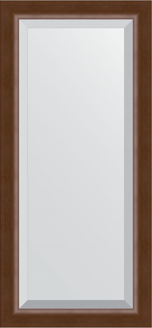 BY 1147 Зеркало с фацетом в багетной раме - орех 65 mm EVOFORM Exclusive