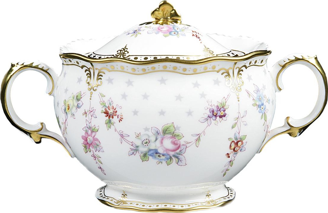 52736 Royal Crown Derby Сахарница Royal Crown Derby "Роял Антуанетта" 290мл Фарфор костяной 