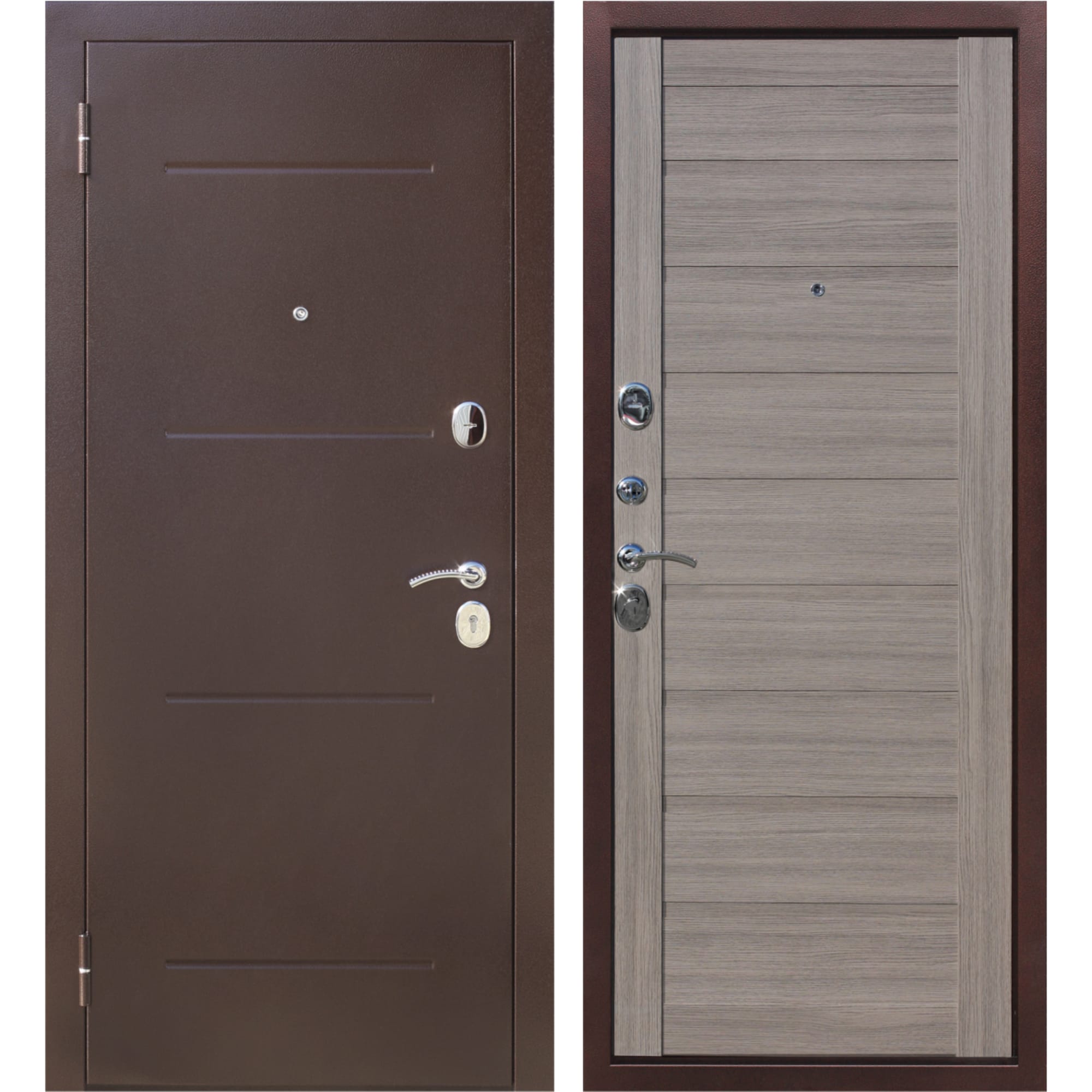 82120555 Дверь входная металлическая Ницца, 960 мм, левая, цвет грей царга Santreyd 