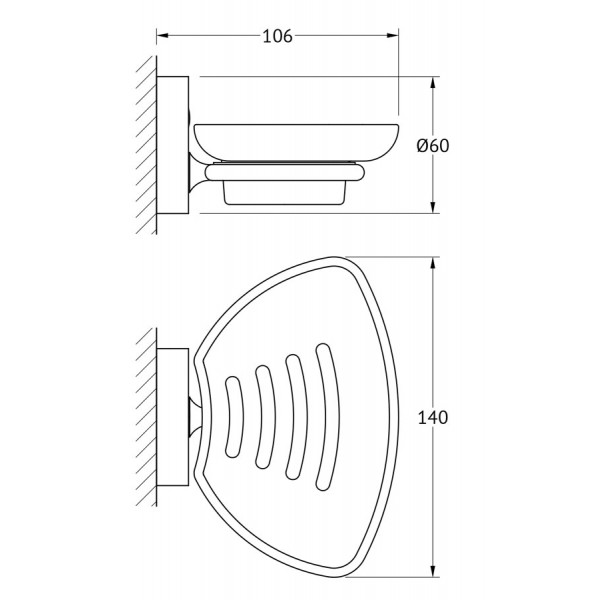 Мыльница стекло FBS (Чехия) ELL 010 sun-id-561703 - Вид №1