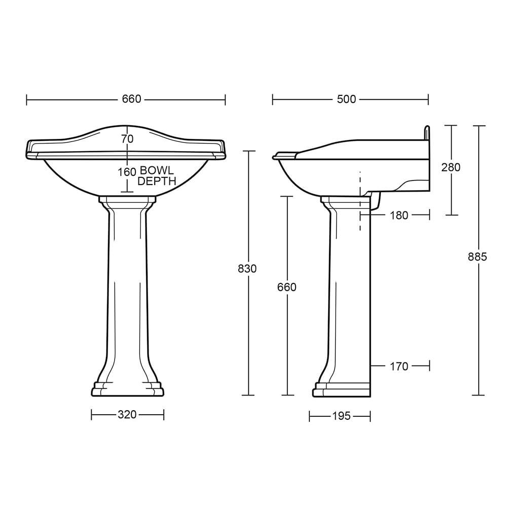 IMSR161 Пьедестал Drift для большого бассейна Drift Black Sapphire Imperial  - Вид №2