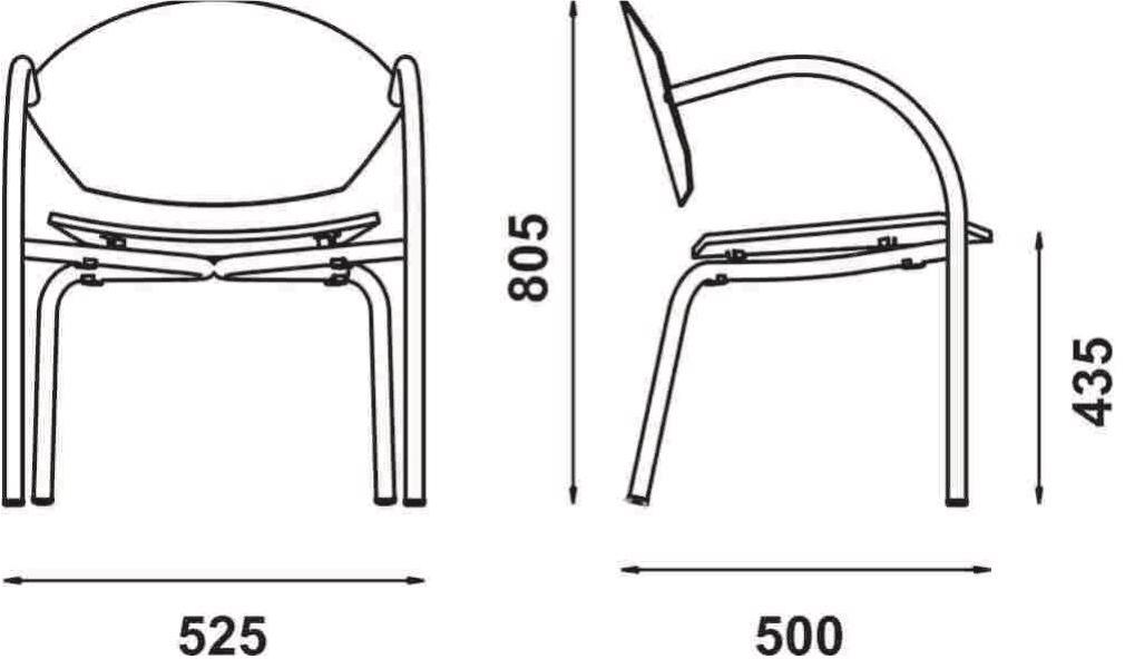 Adico Стул с подлокотниками с открытой спинкой Capa sun-id-1392018 - Вид №2
