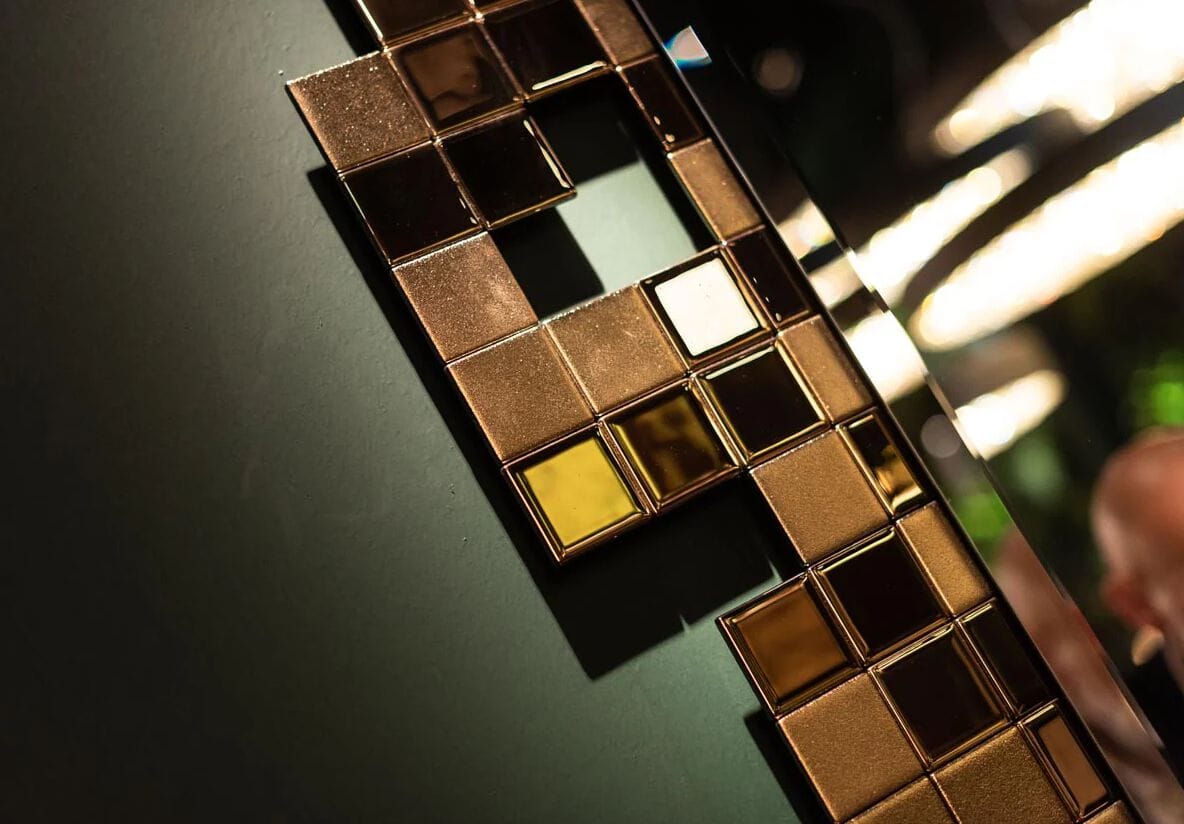 Прямоугольное стеклянное зеркало с рамой стены PlusObject Тетрис ARCH-00076019 - Вид №2