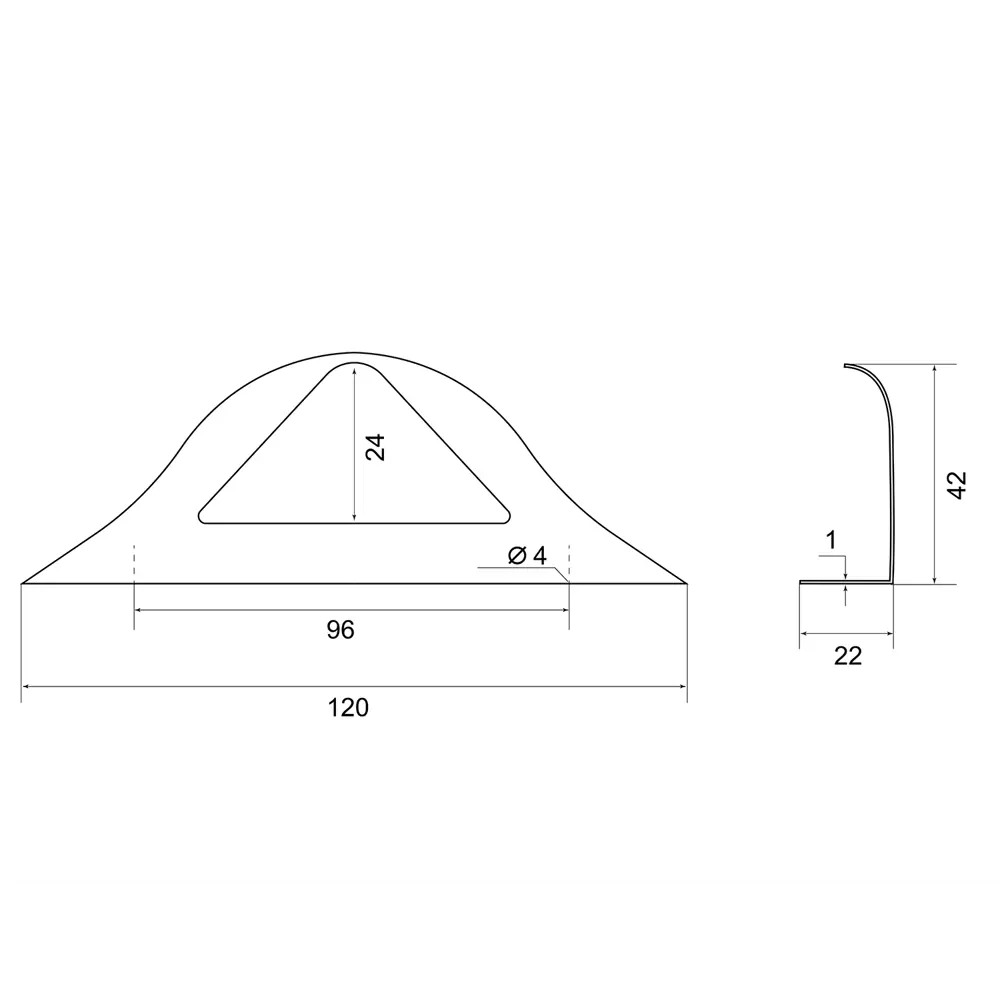 86899306 Ручка-скоба мебельная Pinza ЦАМ 96 мм цвет черный STLM-1011330 PALLADIUM  - Вид №2