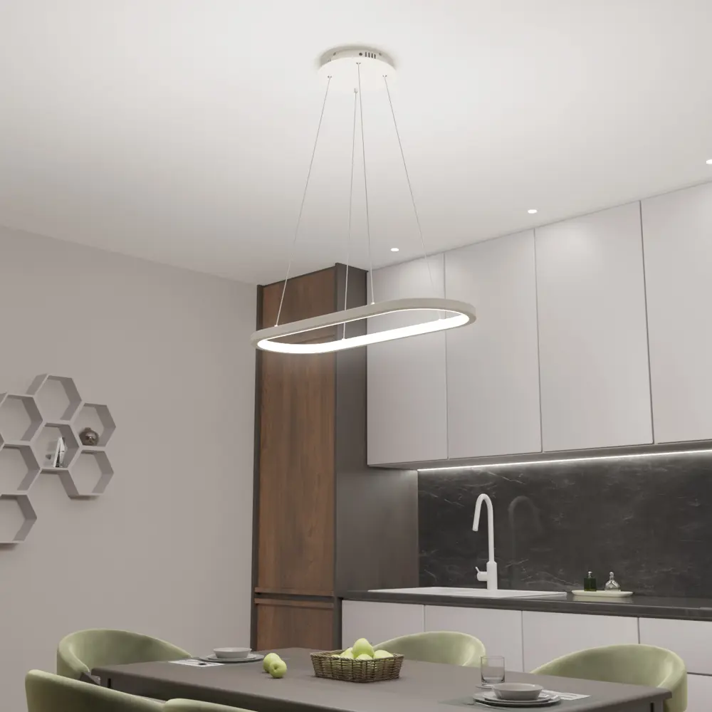 Люстра потолочная светодиодная диммируемая Ritter Rivo 52092 8 с д/у 62 Вт 15 м² 2700К-6500К цвет белый 84339765 STLM-2024549  - Вид №12