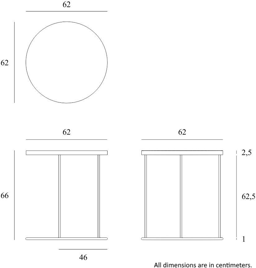 Ethnicraft Высокий круглый столик  20339  - Вид №7
