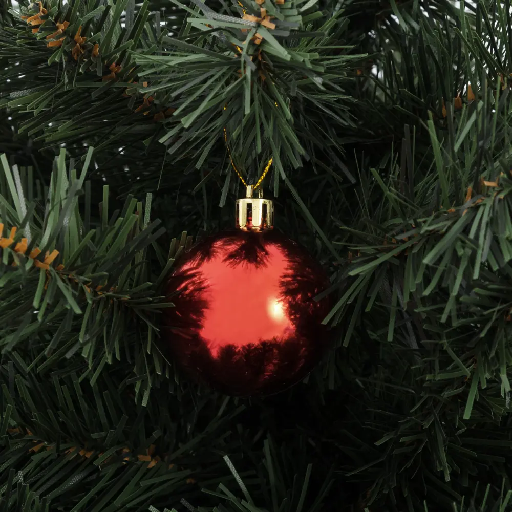 85156486 Елочный шар ø5 см пластик красный STLM-1543193 Santreyd  - Вид №2