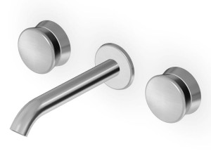 3 отверстия из нержавеющей стали настенный смеситель для раковины с аэратором