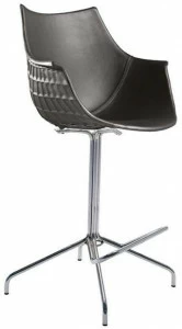 Driade Поворотный кожаный табурет со спинкой Meridiana