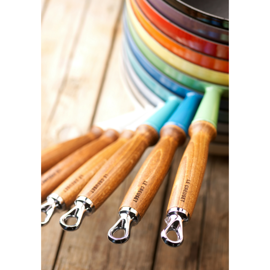 Сковорода чугунная Le Creuset с деревянной ручкой, Ø28 см, зеленая 20058284260460 - Вид №2