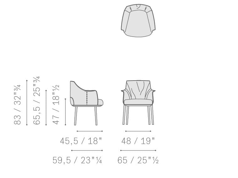 Кожаное кресло с подлокотниками Poltrona Frau коллекция-диваны и кресла ARCH-00070143 - Вид №5