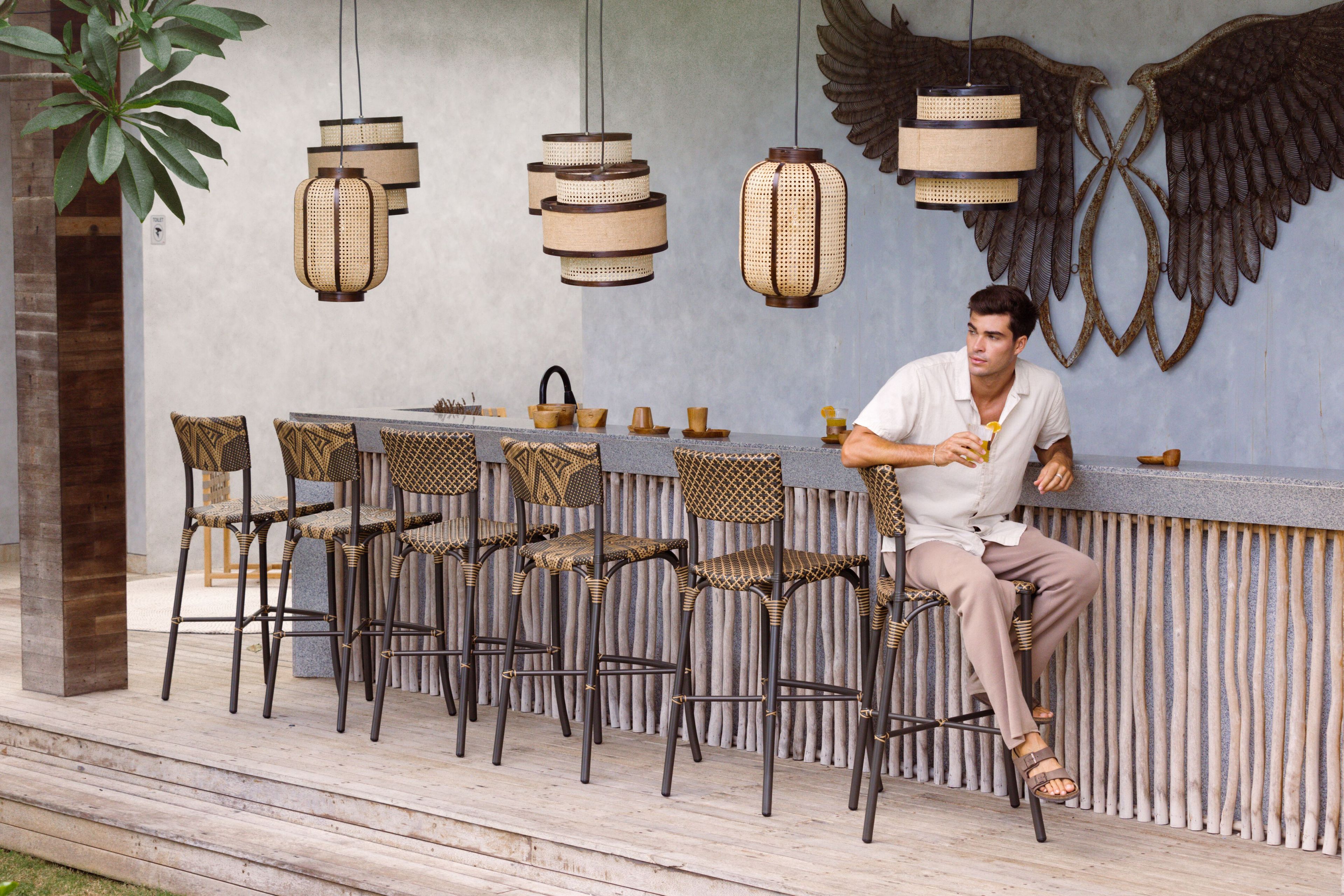 Высокий садовый стул из синтетической ткани со спинкой cbdesign Tosca ARCH-00066936 - Вид №2