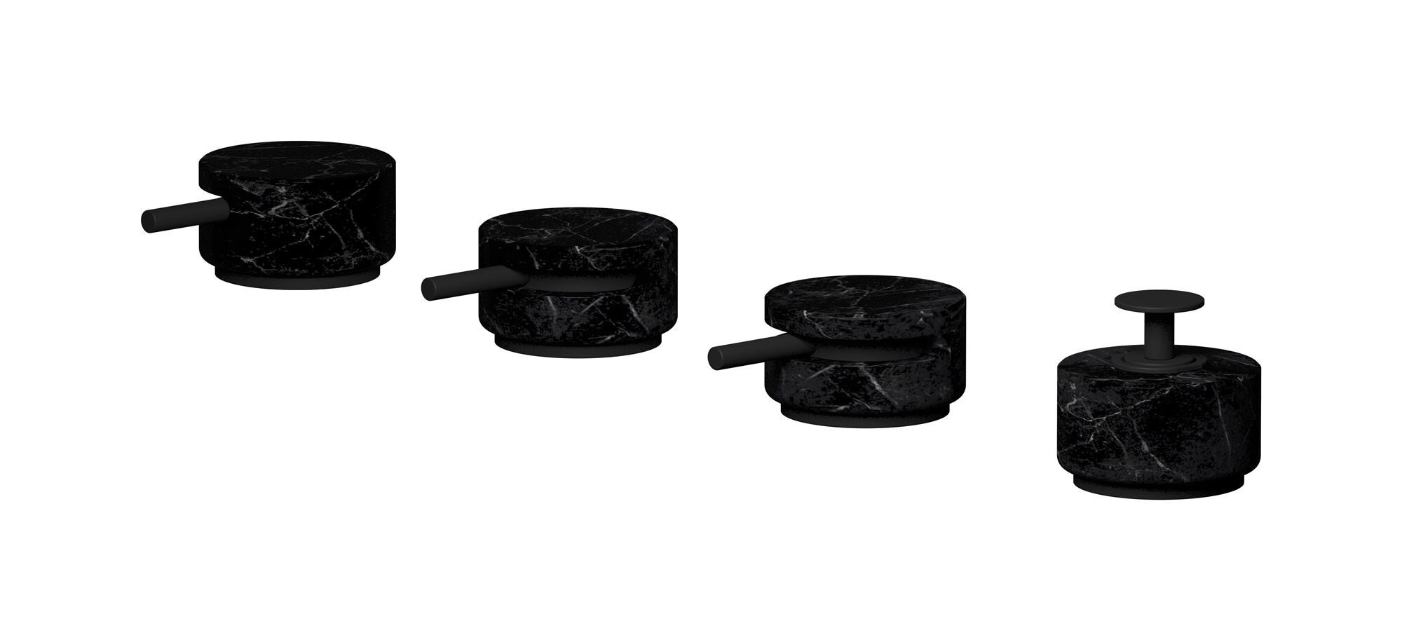 Мраморный встраиваемый смеситель для ванны с 4 отверстиями IB мрамор + мрамор Elle ARCH-00078524 - Вид №11