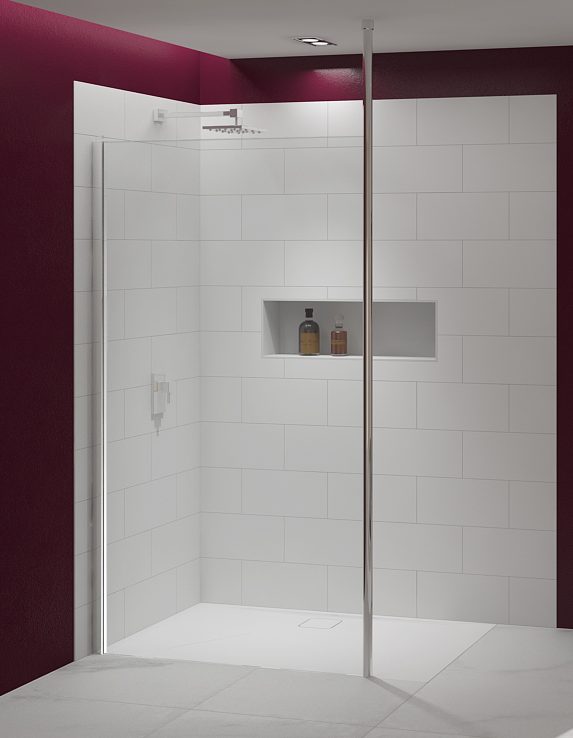 Душевая перегородка A0S0105 Merlyn 8 Series Хромированный - Вид №3