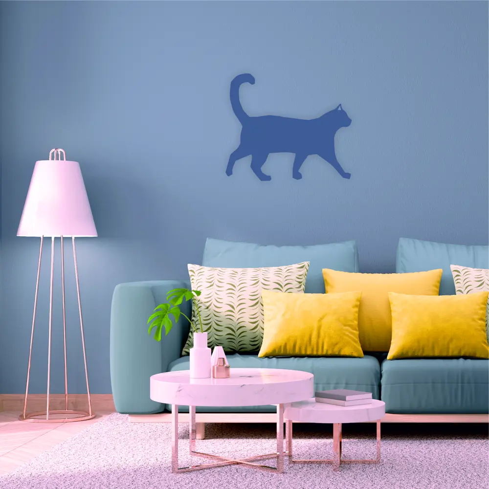 Настенное панно "Котик" дерево 42x36 см Симфония STLM-2161888