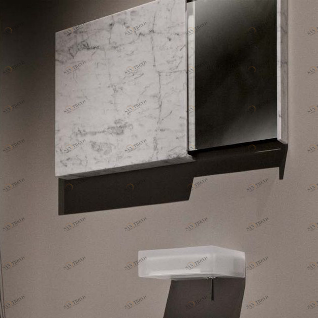 Toscoquattro Зеркало RIFLESSO DI PIETRA раздвижное с мраморным покрытием Specchiere 09RP1BC