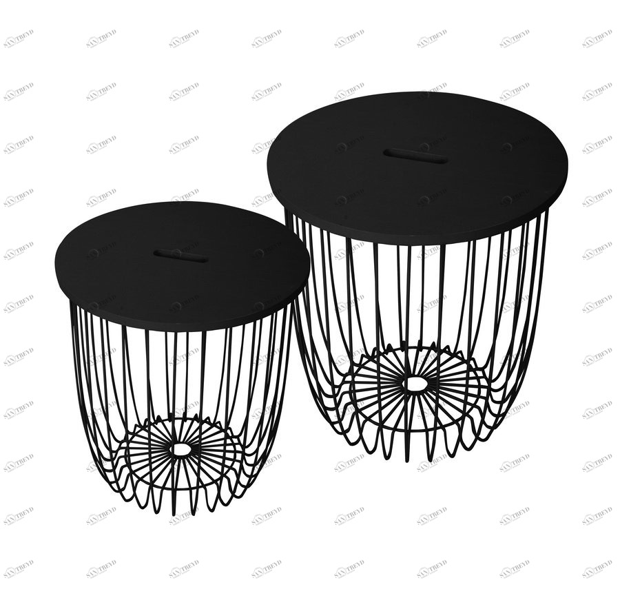 Журнальный столик круглый черный 40,5 см Easy BRADEX HOME  00-3973988 Черный 