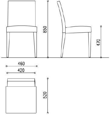 COLLI CASA Стул из мягкой ткани Taormina sun-id-1489524 - Вид №11