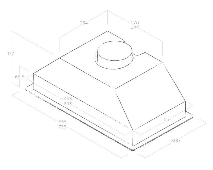 5319488 Вытяжка полновстраиваемая Elica ERA C BL/A/52 черный STDN-0065726 - Вид №11