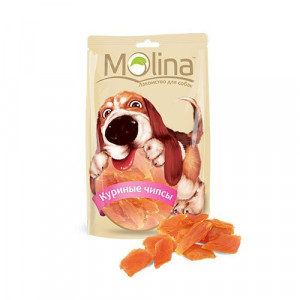 ПР0039832 Лакомство для собак Куриные чипсы 80г Molina