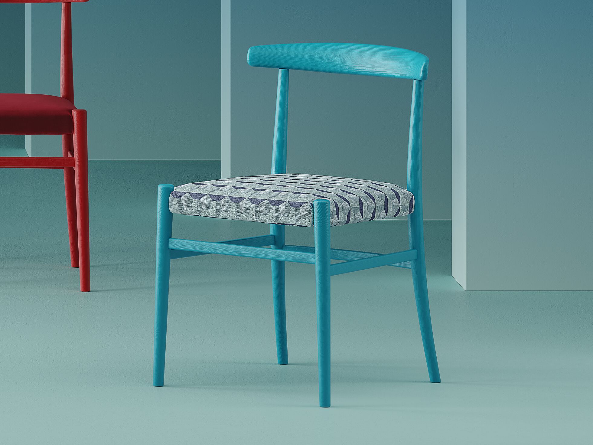 Мягкий стул из ясеня с открытой спинкой Casamilano ZOE ARCH-00022468 - Вид №4