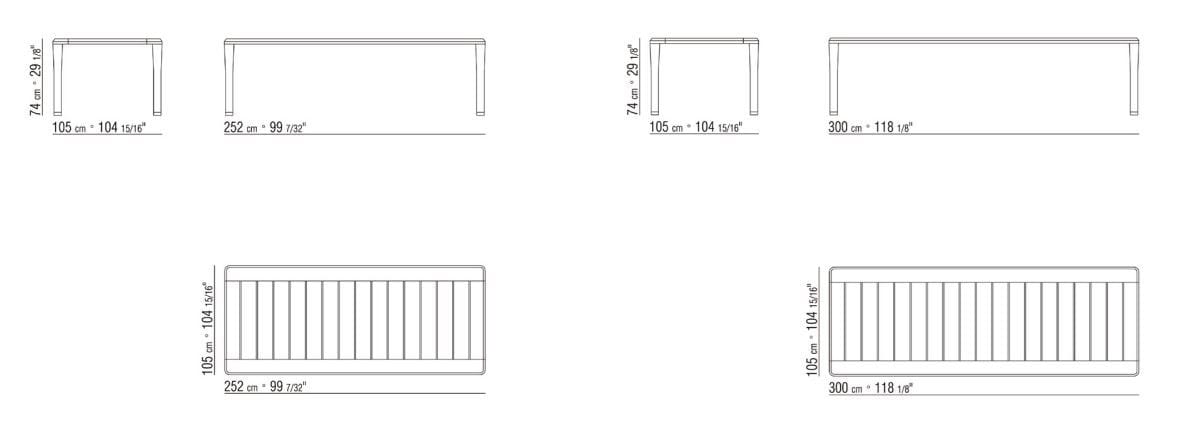 Прямоугольный садовый стол в ироко Flexform Kobo Outdoor ARCH-00109690 - Вид №4