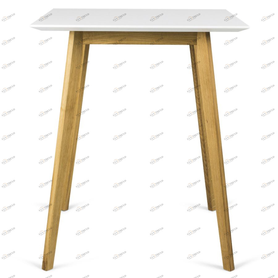 Стол барный Tenzo Bess, 95х80х80 см, дуб, белый 2186001