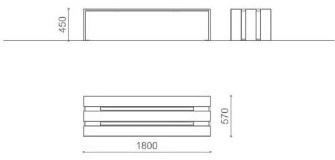 Metalco Скамья стальная без спинки sun-id-1422507 - Вид №3