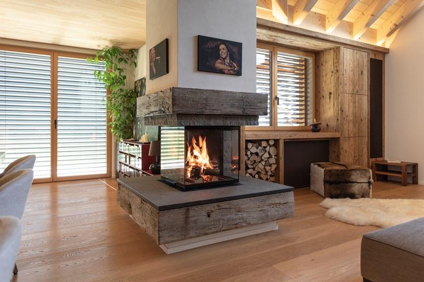 RÜEGG Дровяной стальной камин с панорамным остеклением Premium line sun-id-1497170 - Вид №9