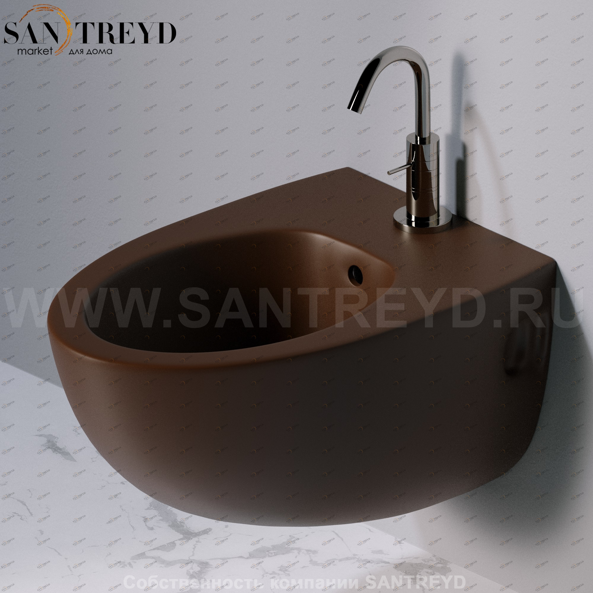 S512107 Биде подвесное OVAL A. e T. Italia AeT ITALIA