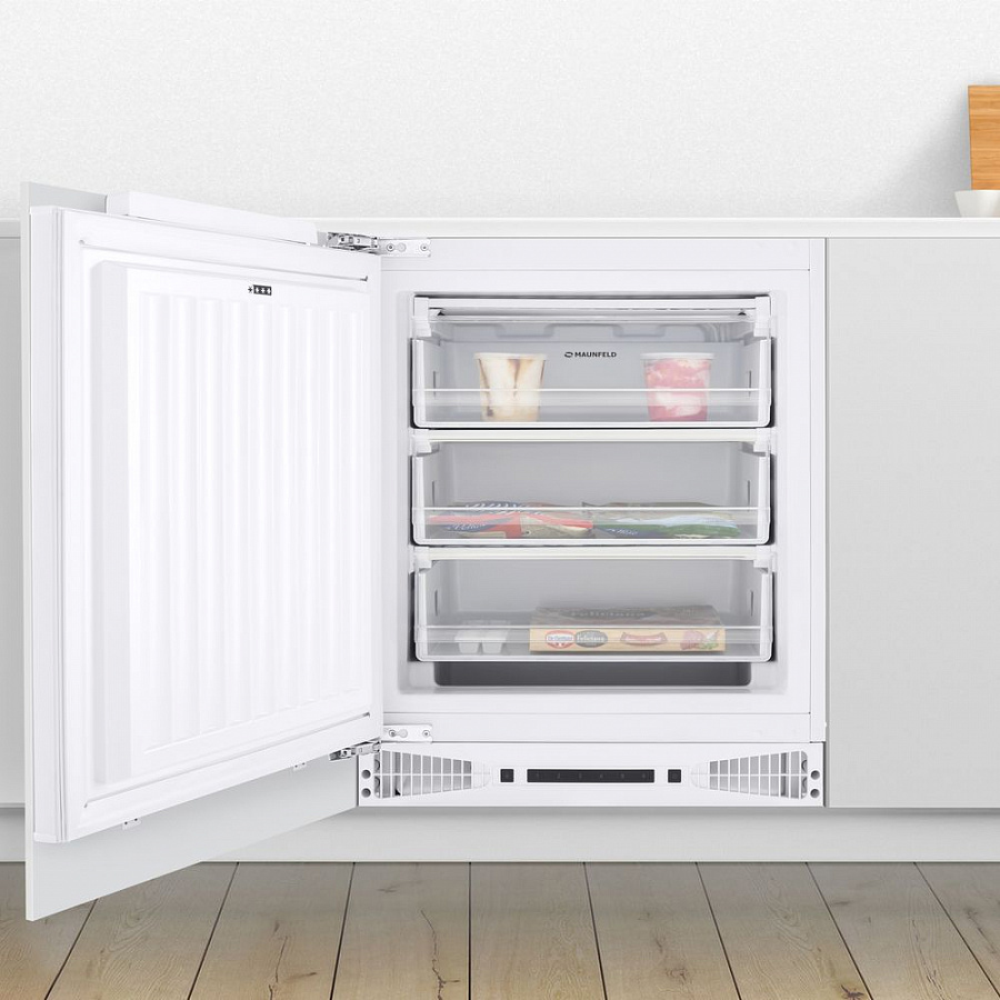 MBFR88SW Морозильник встраиваемый / однокамерный морозильник. тип установки: встраиваемый.общий/полезный объем, л: 99/95. управление: электронное.класс энергопотребления: a+. тип хладогента: r600a. климатический класс: n-st. перенавешиваемые двери. антиба Santreyd  - Вид №8