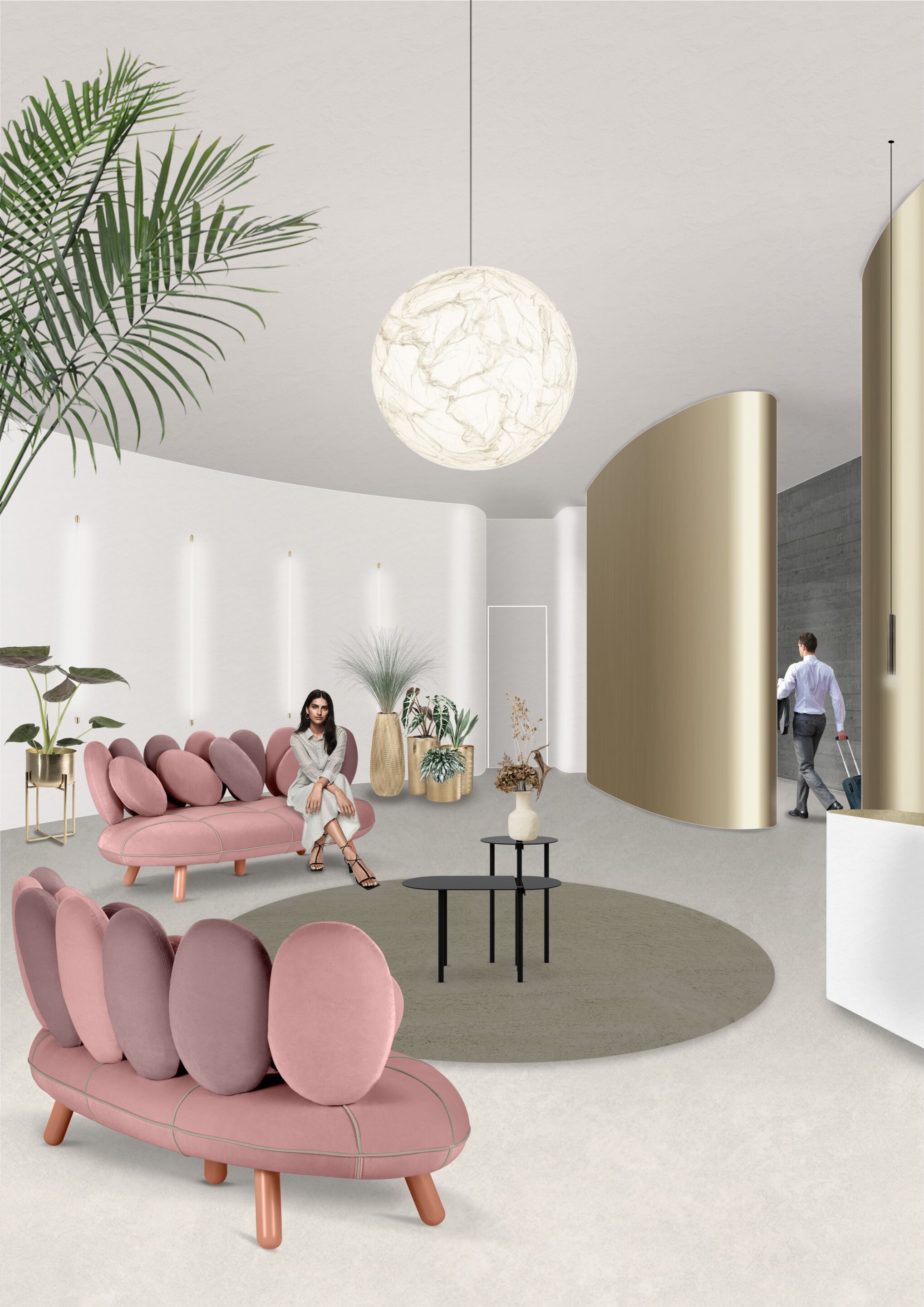 3-местный тканевый диван Adrenalina ARCH-00123810 - Вид №2