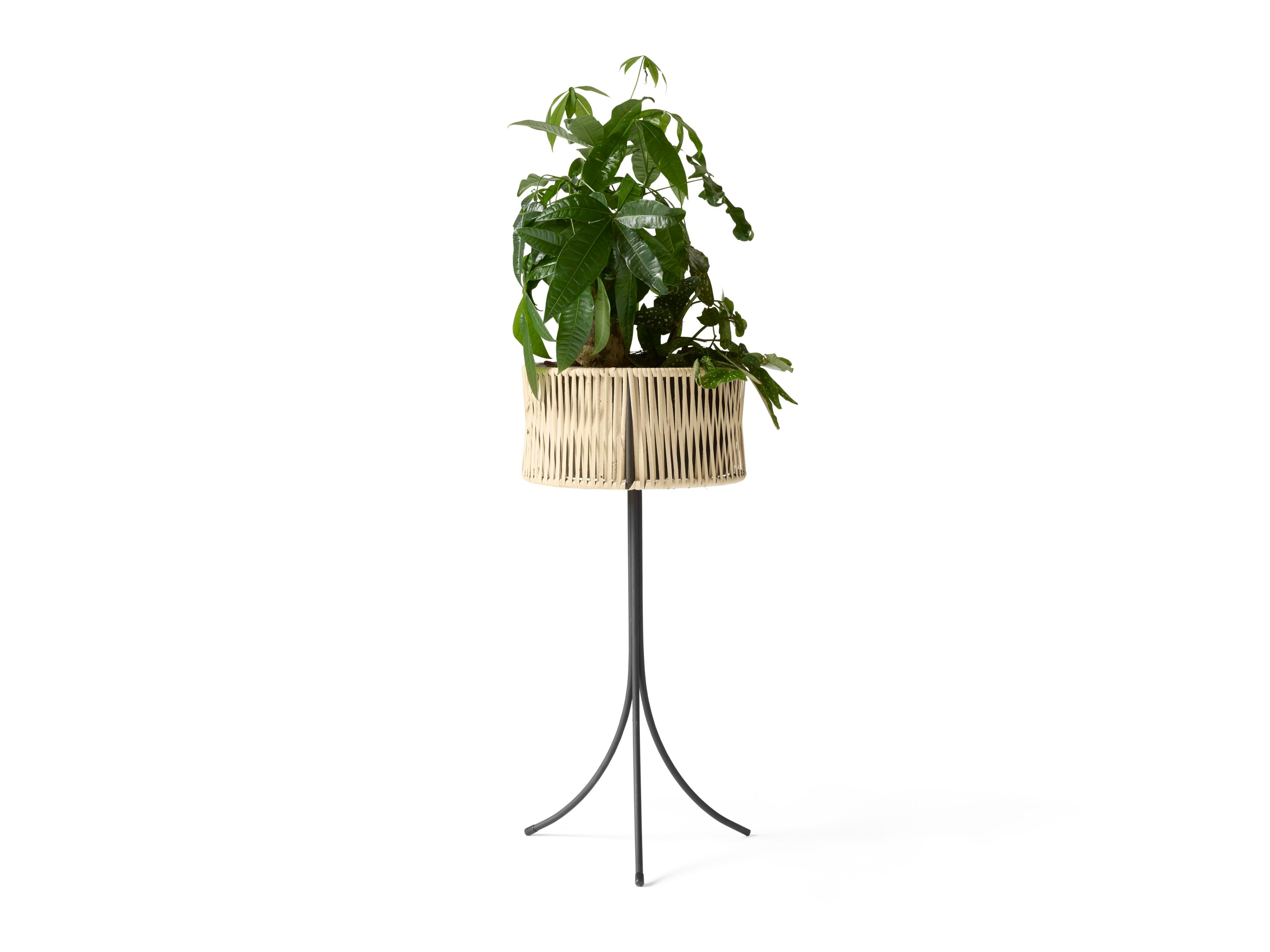 Стальная и ротанговая круглая подставка для горшков Audo Copenhagen Umanoff ARCH-00048975 - Вид №7